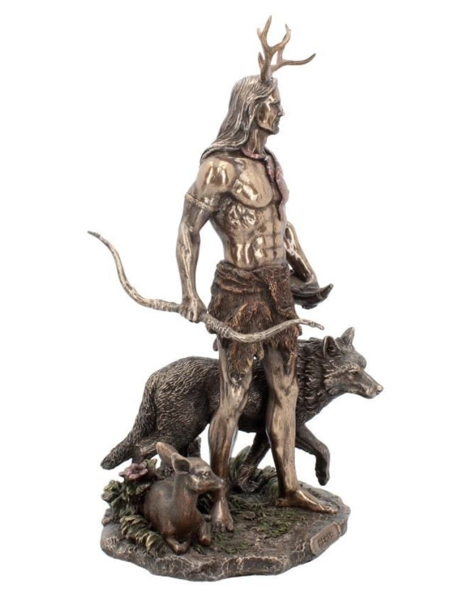 Veronese Design Giftware & Lifestyle - Herne and Animals Folklore Bronzed Figurine 30cm