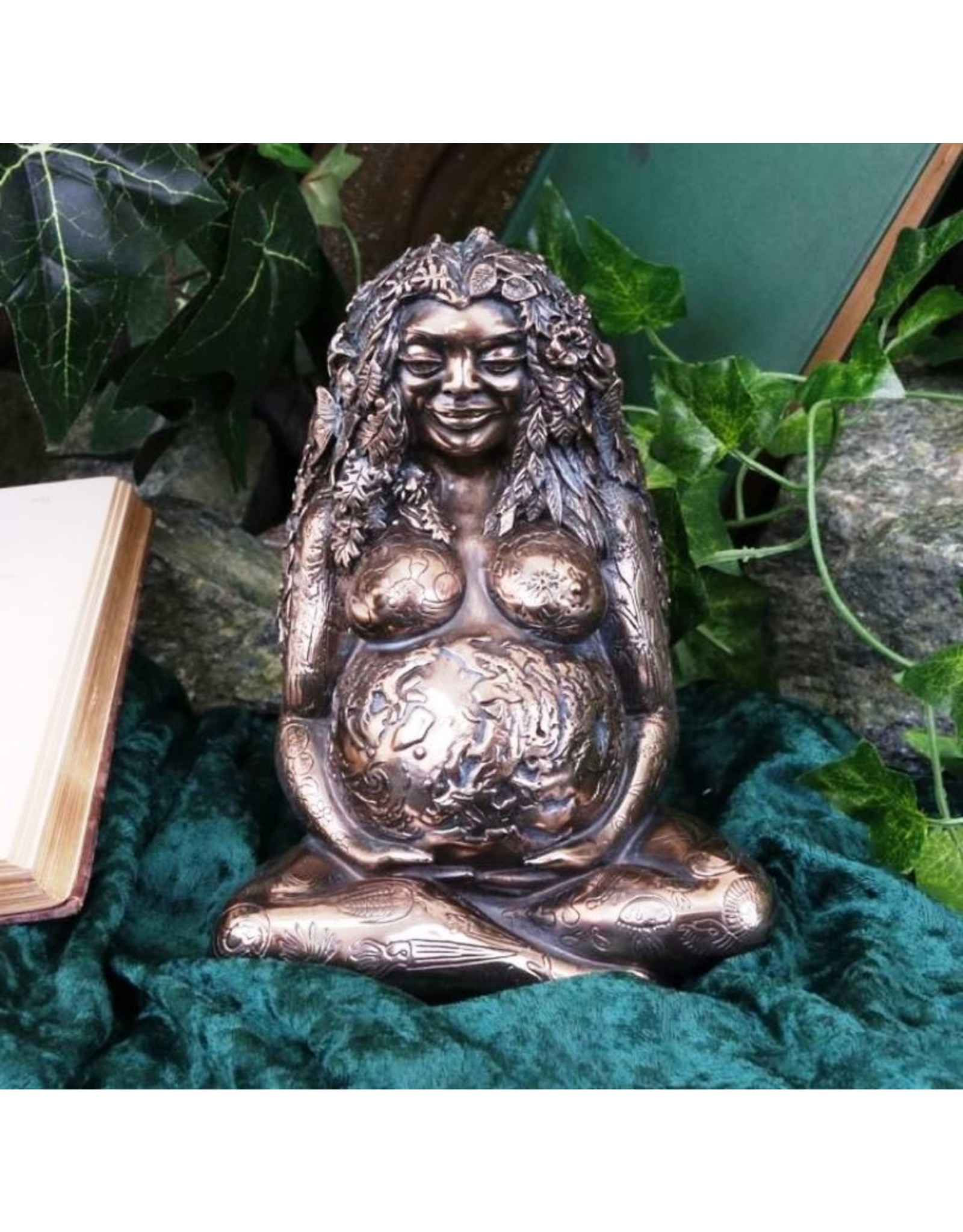 NemesisNow Giftware & Lifestyle - Moeder Aarde Brons Afgewerkt Gaia Beeld 17,5cm