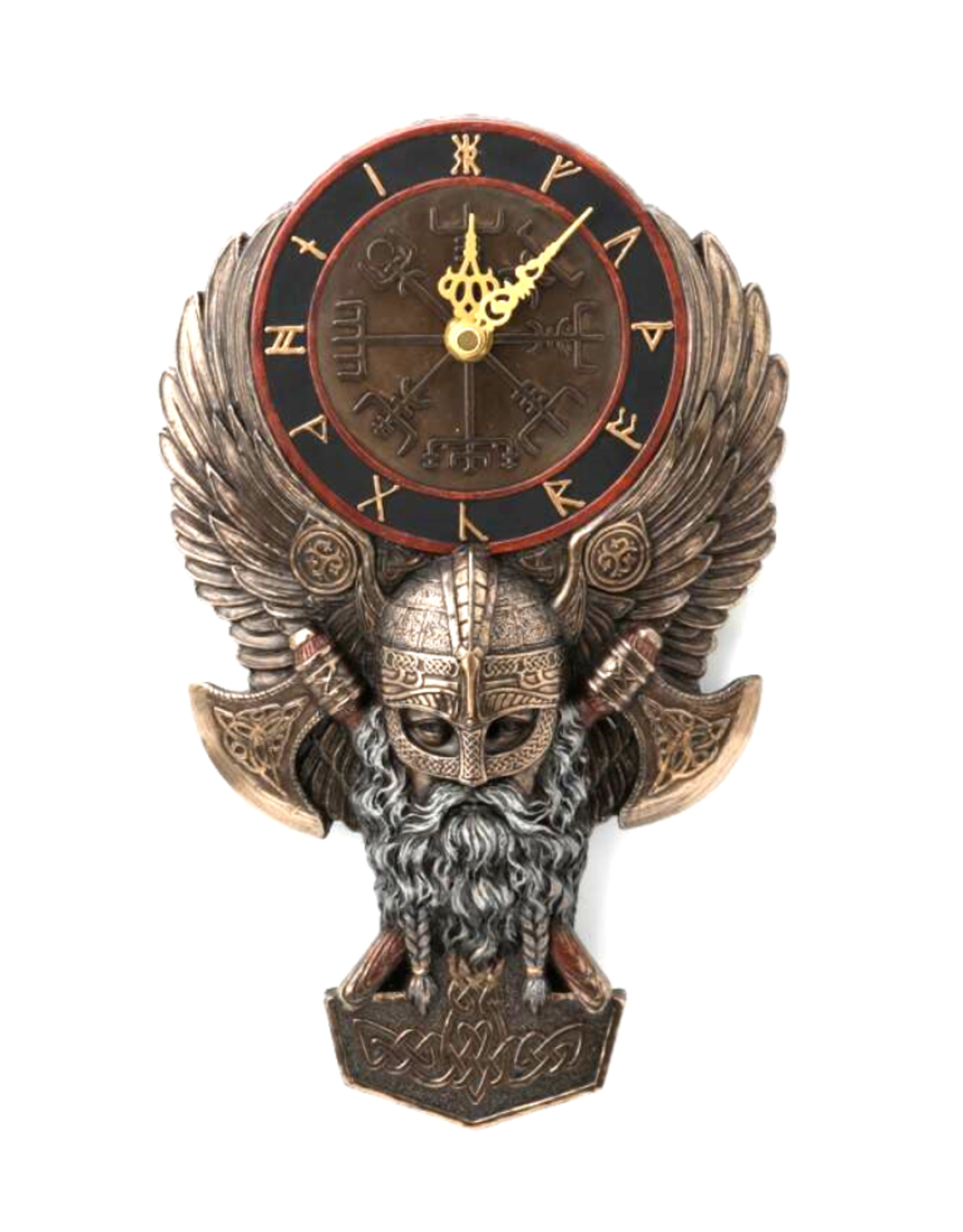 Veronese Design Giftware & Lifestyle - Viking Vegvisir Wall Clock - Bronzed