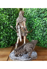 Veronese Design Giftware & Lifestyle - Skadi Nordic Goddess of Winter Bronzed statue 27.5cm