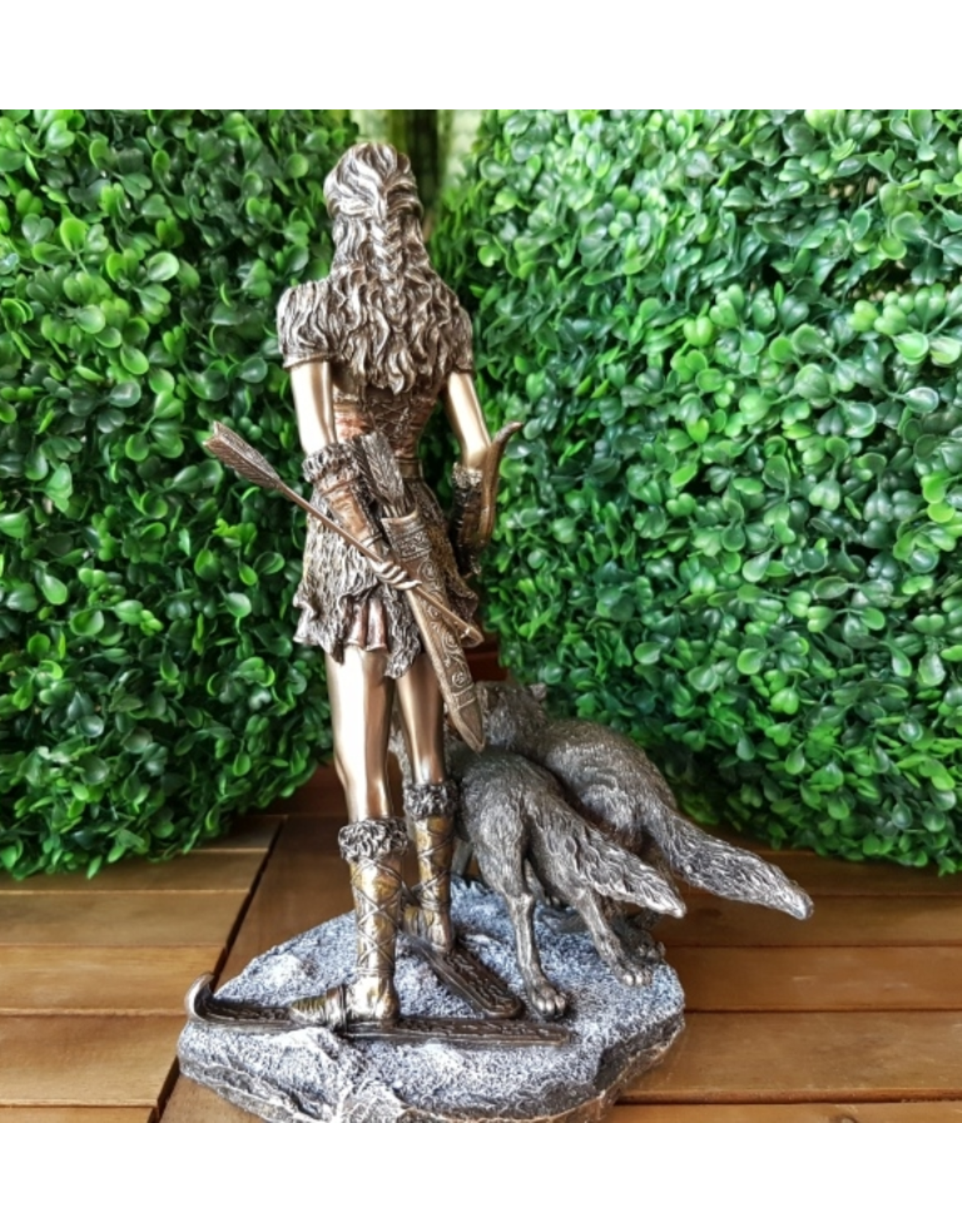 Veronese Design Giftware & Lifestyle - Skadi Nordic Goddess of Winter Bronzed statue 27.5cm