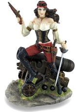 Veronese Design Giftware & Lifestyle - Female Pirate with Pistol and Sword figurine