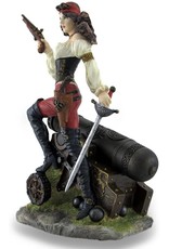 Veronese Design Giftware & Lifestyle - Female Pirate with Pistol and Sword figurine