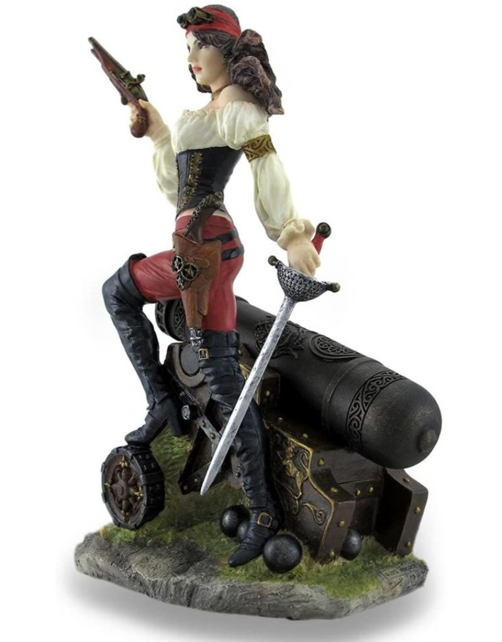 Veronese Design Giftware & Lifestyle - Female Pirate with Pistol and Sword figurine