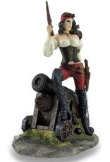 Veronese Design Giftware & Lifestyle - Female Pirate with Pistol and Sword figurine