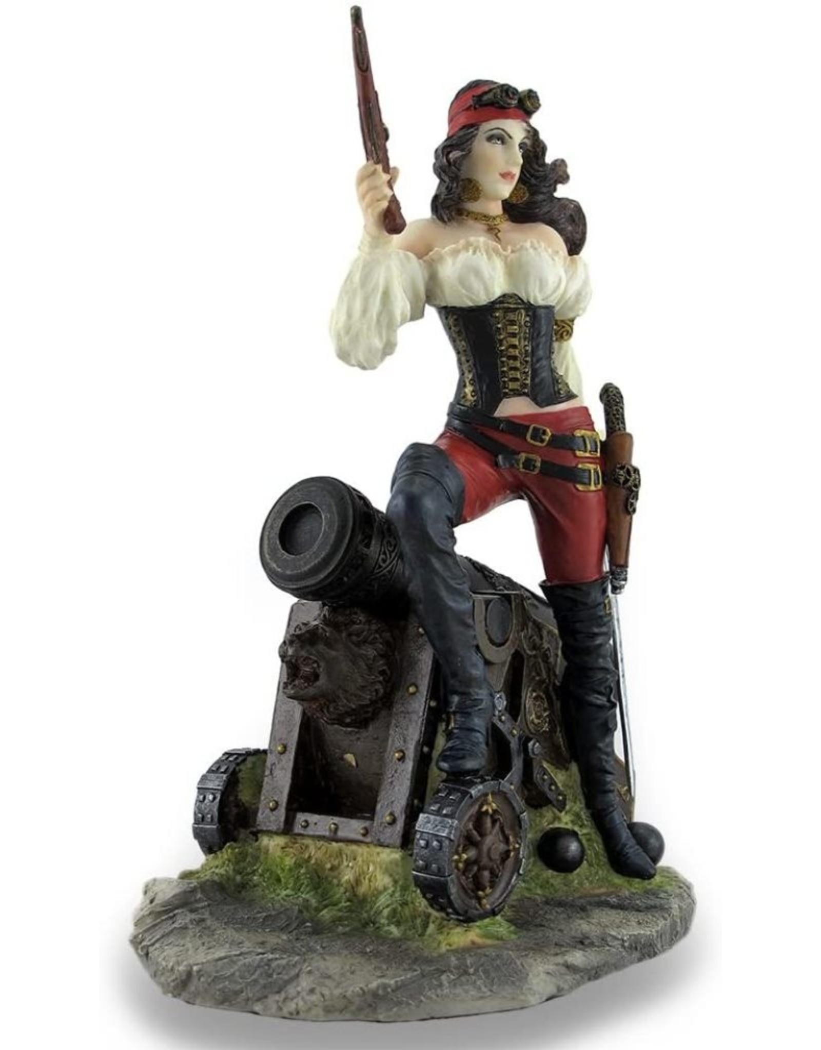 Veronese Design Giftware & Lifestyle - Female Pirate with Pistol and Sword figurine