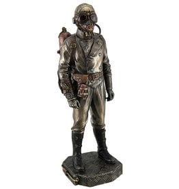 Veronese Design Steampunk Aeronaut Bronzed figurine