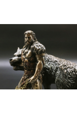 Veronese Design Giftware & Lifestyle - Norse God Tyr and the Binding of Fenrir bronzed figurine