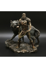 Veronese Design Giftware & Lifestyle - Norse God Tyr and the Binding of Fenrir bronzed figurine