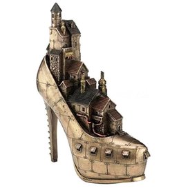 Veronese Design Steampunk Stiletto Ironopolis - Shoe with Village 25,5cm