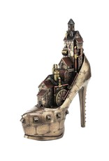 Veronese Design Giftware & Lifestyle - Steampunk Stiletto Ironopolis - Schoen met Dorp 25,5cm