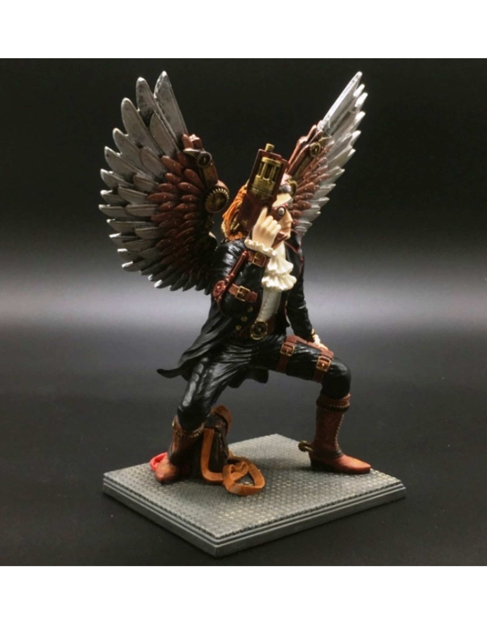 Veronese Design Giftware & Lifestyle - Steampunk Gevleugelde man met handwapen beeld 23,5cm