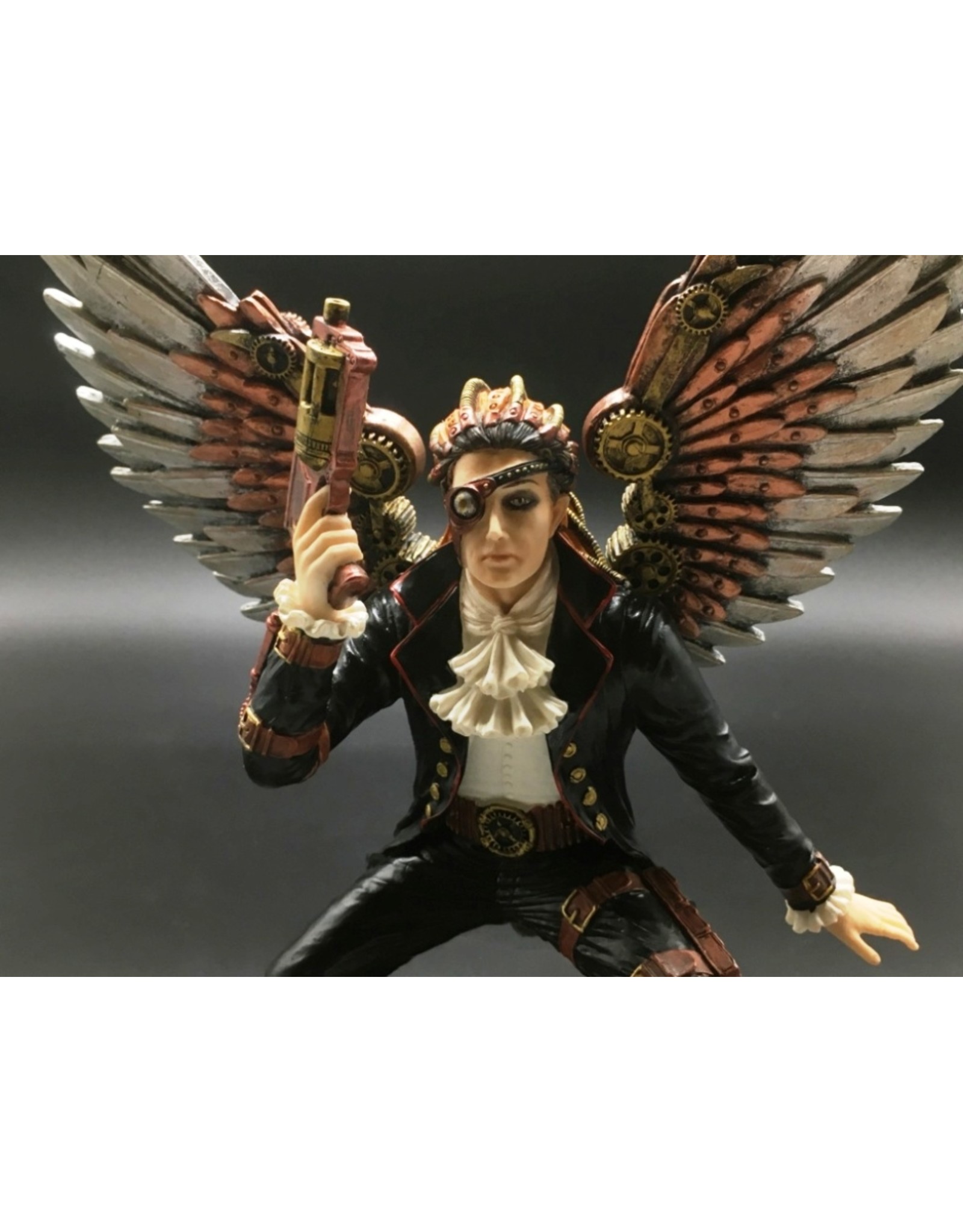 Veronese Design Giftware & Lifestyle - Steampunk Winged Man with Handgun figurine 23,5cm