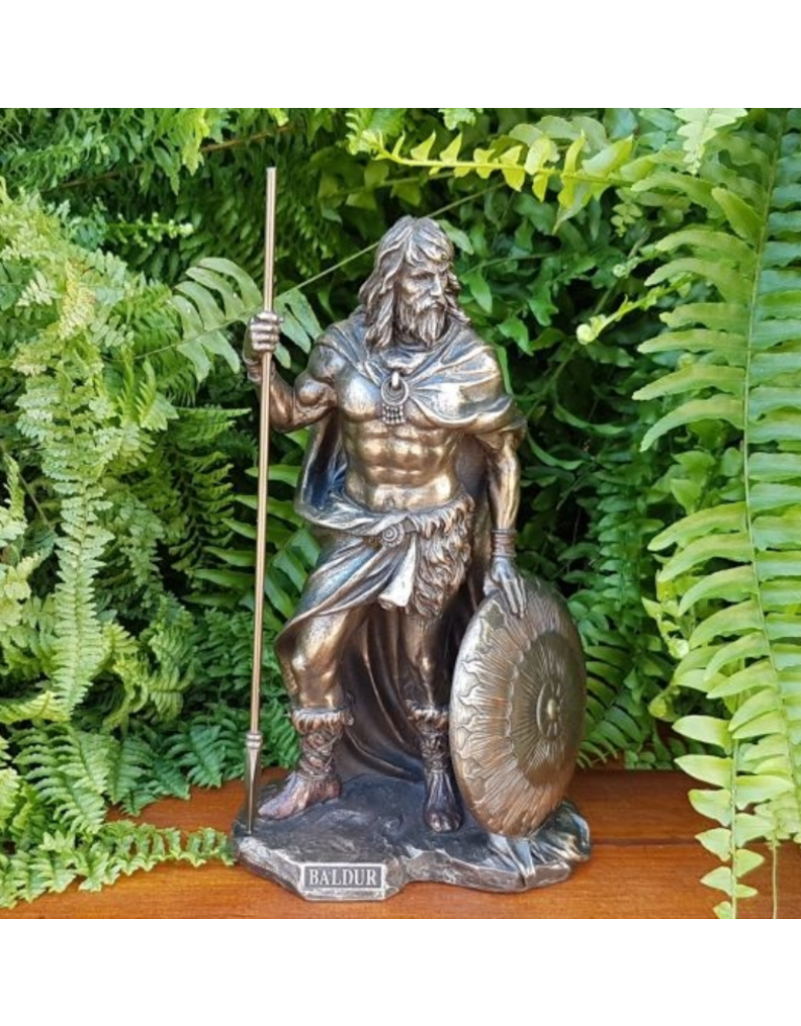 Veronese Design Giftware & Lifestyle - Noorse God Baldur Gebronsd beeld 21cm