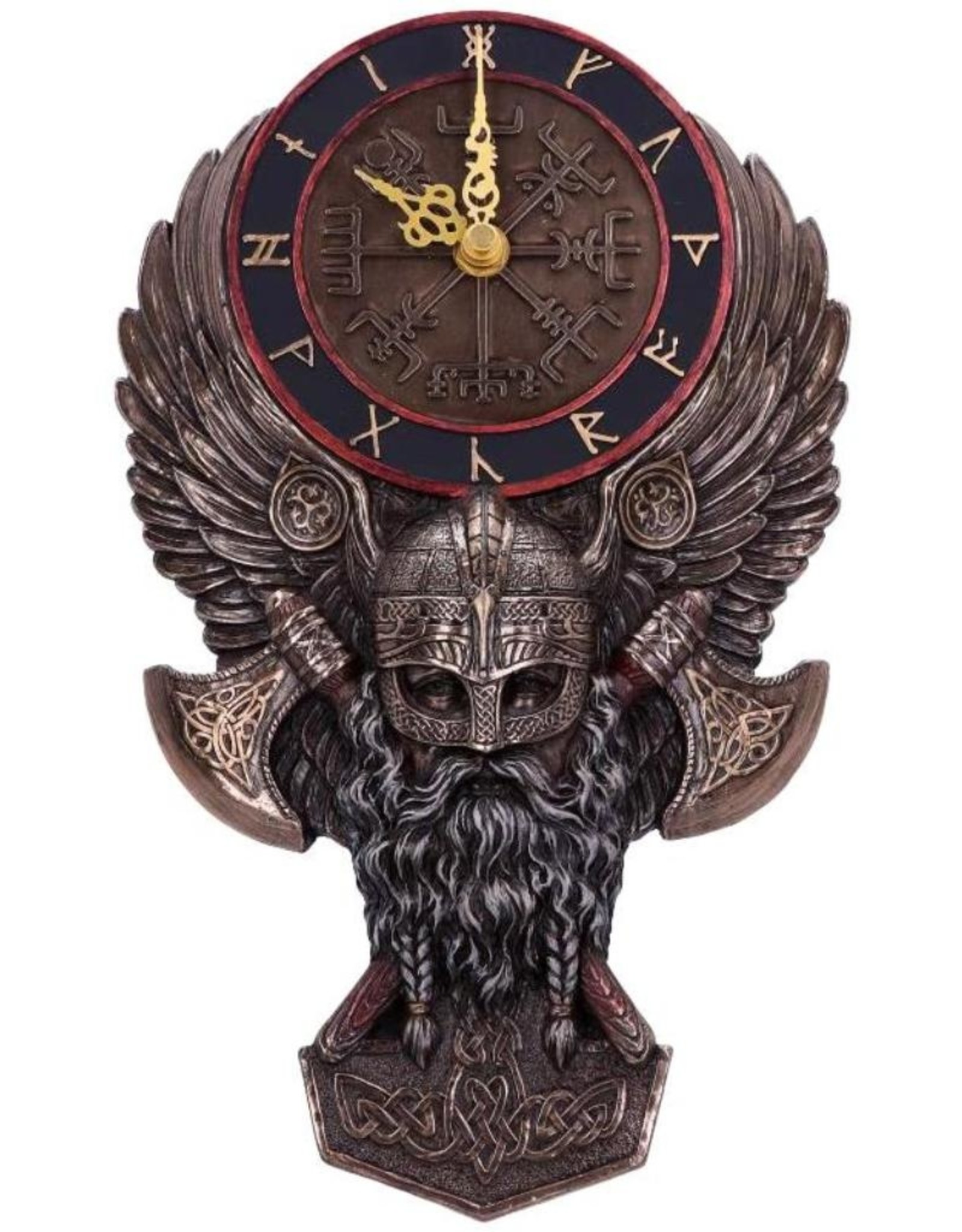 Viking Vegvisir Wall Clock Bronzed  Boutique Trukado - Boutique Trukado