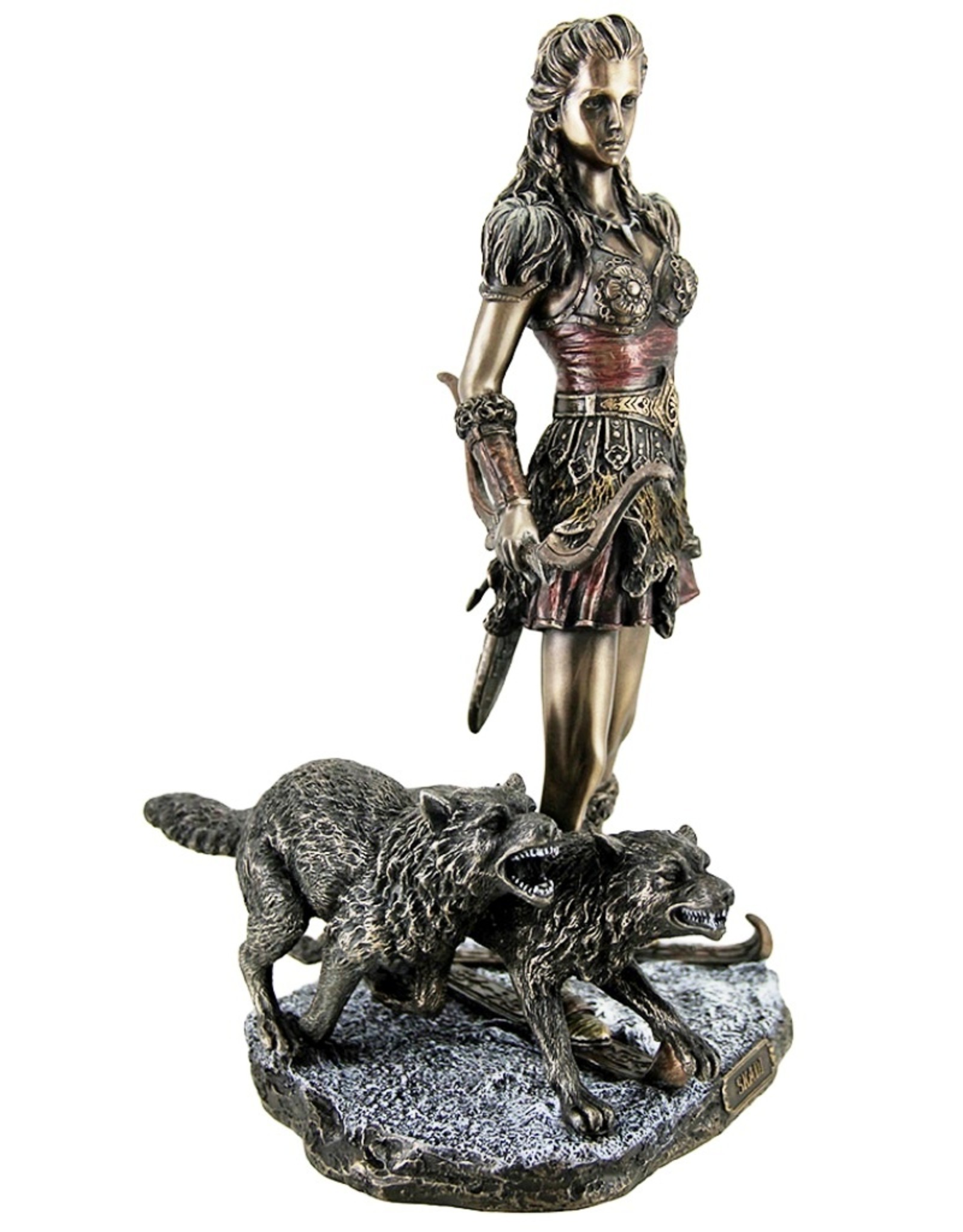 Veronese Design Giftware & Lifestyle - Skadi Nordic Goddess of Winter Bronzed statue 27.5cm