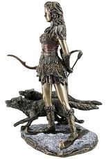 Veronese Design Giftware & Lifestyle - Skadi Nordic Goddess of Winter Bronzed statue 27.5cm