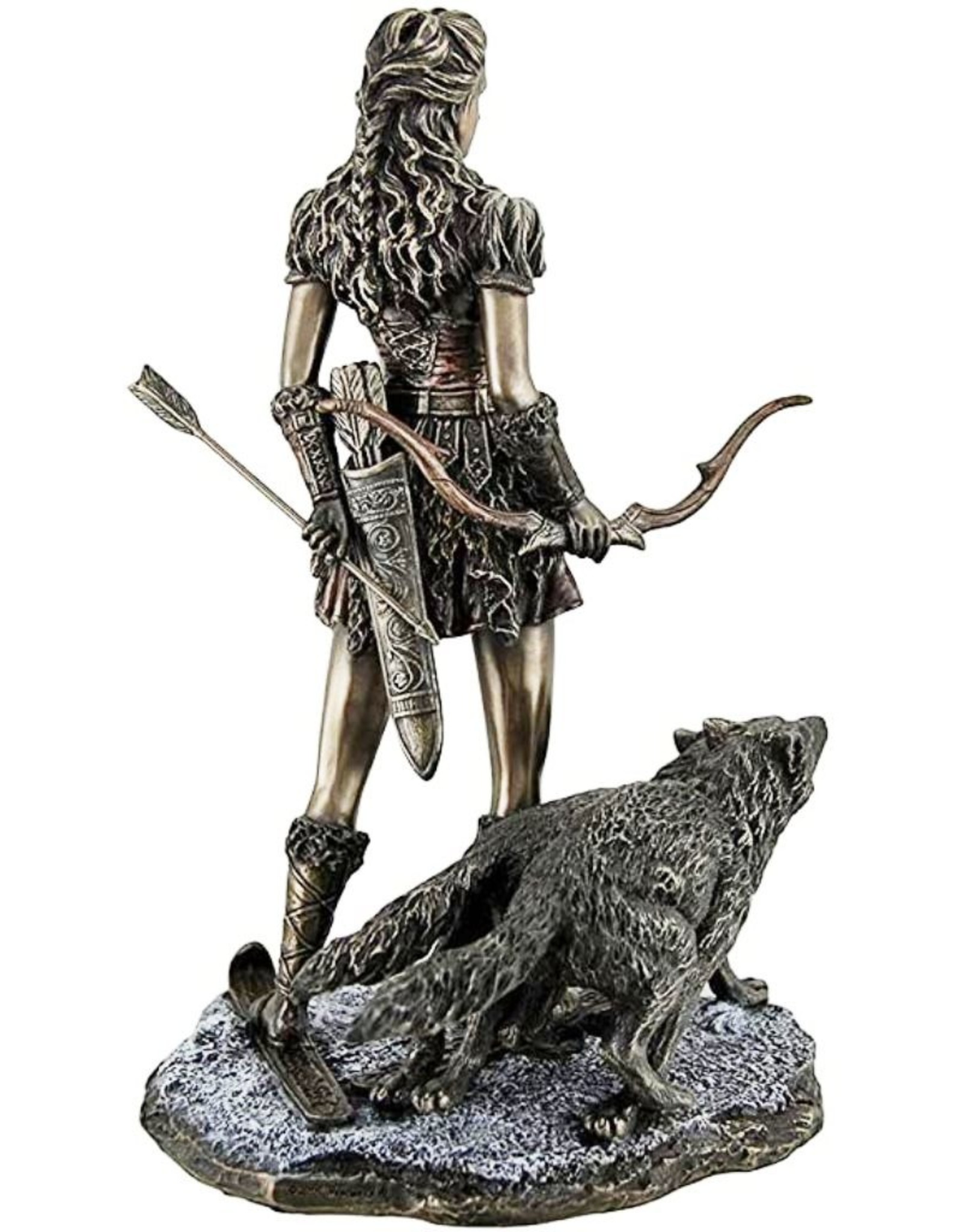 Veronese Design Giftware & Lifestyle - Skadi Nordic Goddess of Winter Bronzed statue 27.5cm