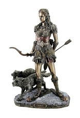 Veronese Design Giftware & Lifestyle - Skadi Nordic Goddess of Winter Bronzed statue 27.5cm