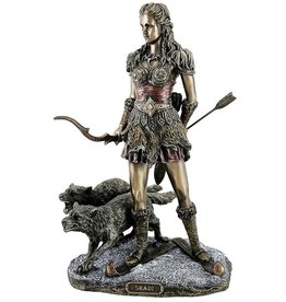 Veronese Design Skadi Nordic Goddess of Winter Bronzed statue 27.5cm