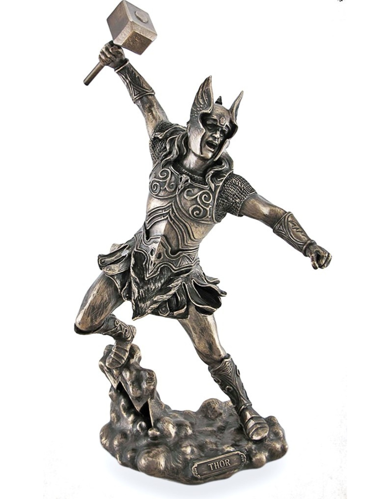 Veronese Design Giftware & Lifestyle - Thor Noorse Dondergod Gebronsd beeld 31cm