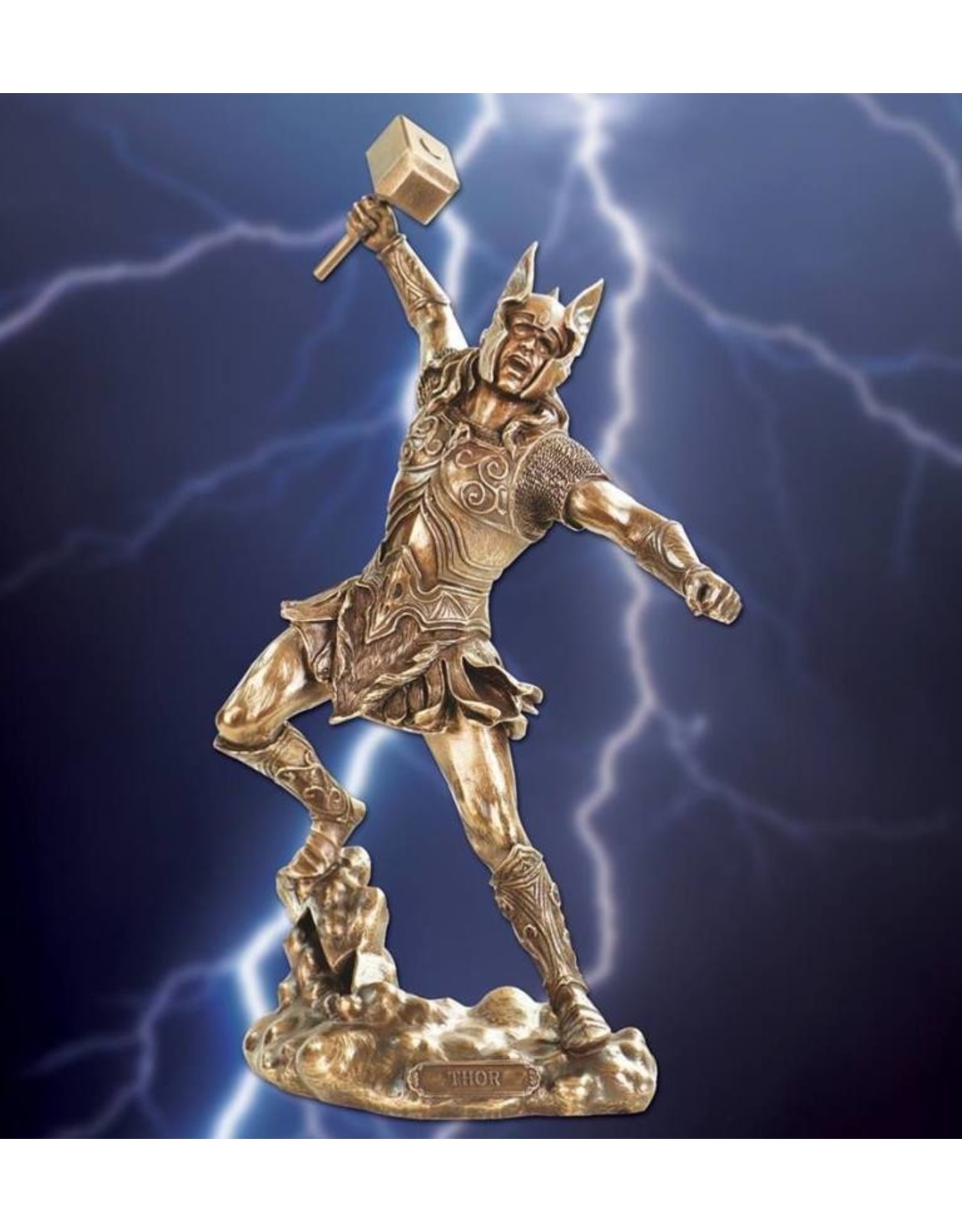 Veronese Design Giftware & Lifestyle - Thor Norse Thunder God Bronzed statue 31cm