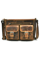 HillBurry Leather Shoulder bags  Leather crossbody bags - Hütmann Leather Shoulder Bag with Two Front Pockets