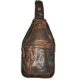 HillBurry Hillburry leren Crossbody tas Sling bag bruin