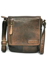 HillBurry Leather bags - HillBurry leather shoulder bag with cover - Washed leather