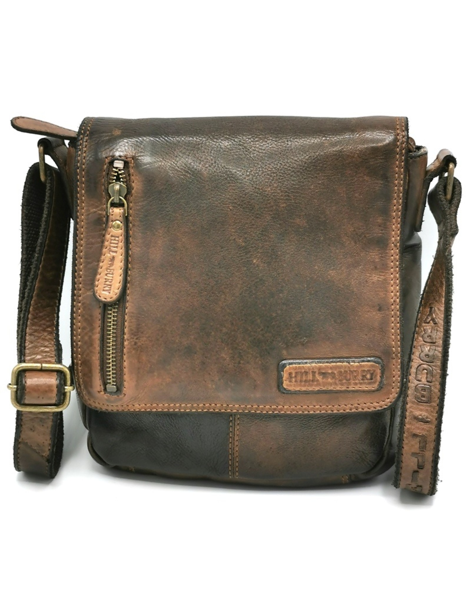 HillBurry Leather bags - HillBurry leather shoulder bag with cover - Washed leather