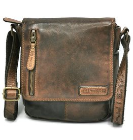 HillBurry HillBurry Shoulder Bag with Cover Washed leather