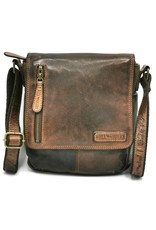 HillBurry Leather bags - HillBurry leather shoulder bag with cover - Washed leather
