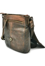 HillBurry Leather bags - HillBurry leather shoulder bag with cover - Washed leather