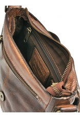 HillBurry Leather bags - HillBurry leather shoulder bag with cover - Washed leather