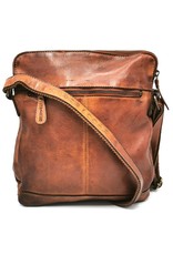 HillBurry Leather Shoulder bags  Leather crossbody bags - HillBurry Shoulder Bag Washed Leather cognac