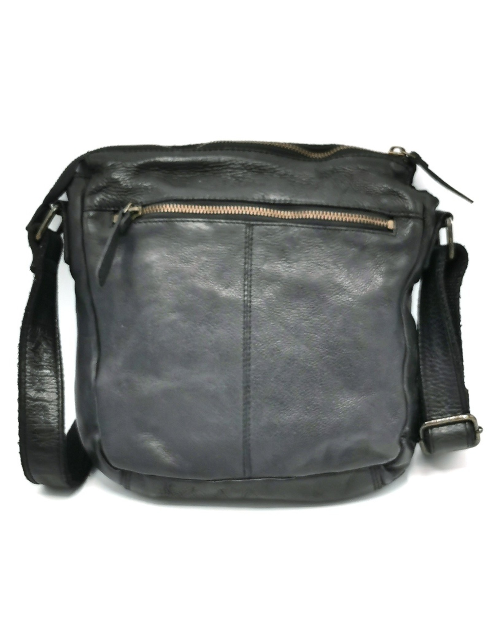 HillBurry Leather Shoulder bags  Leather crossbody bags - HillBurry Shoulder Bag Washed Leather black