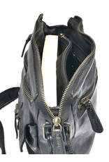 HillBurry Leather Shoulder bags  Leather crossbody bags - HillBurry Shoulder Bag Washed Leather black