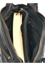 HillBurry Leather Shoulder bags  Leather crossbody bags - HillBurry Shoulder Bag Washed Leather black