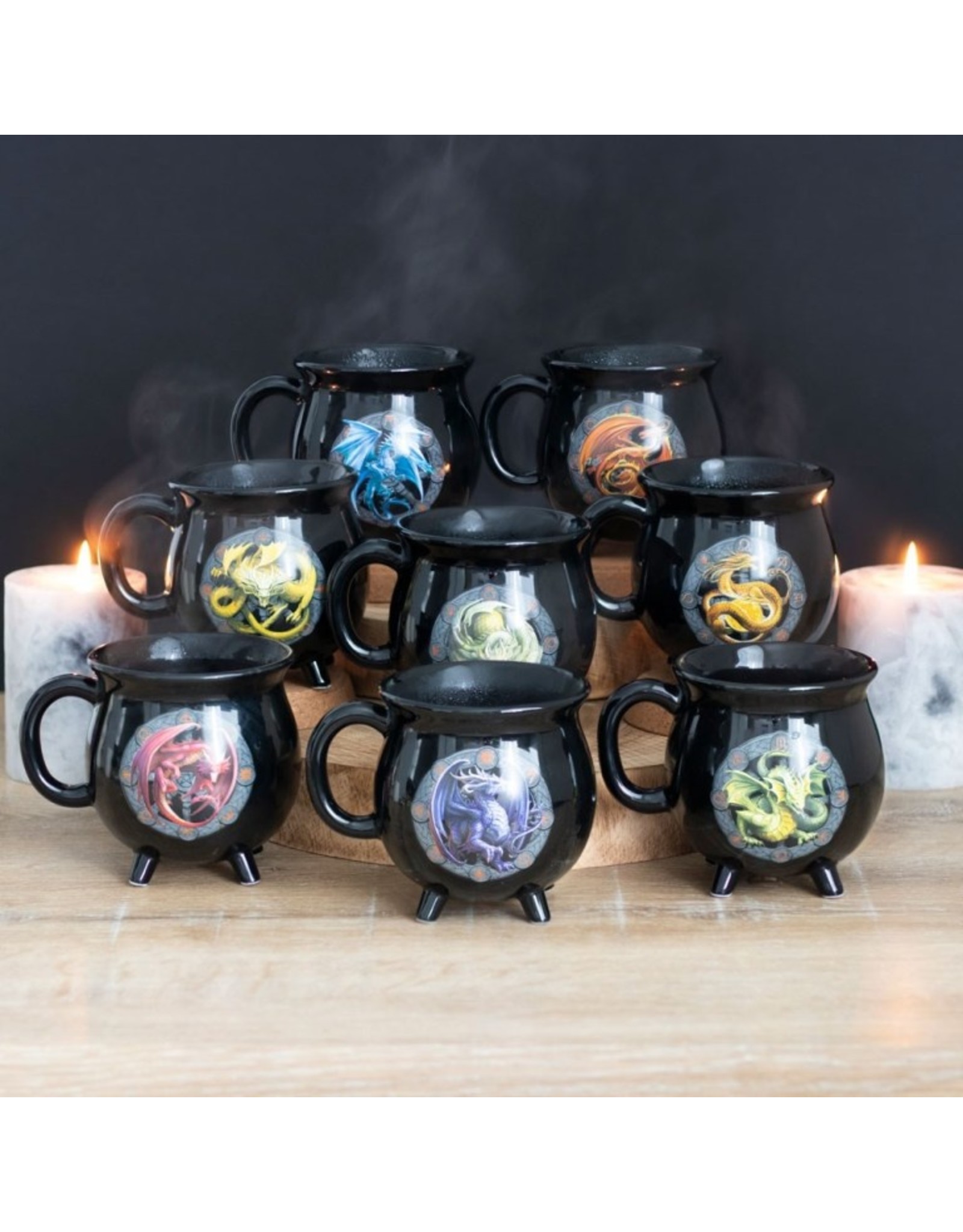 Anne Stokes Giftware & Lifestyle -  Color Changing Cauldron Mug Ostara Anne Stokes