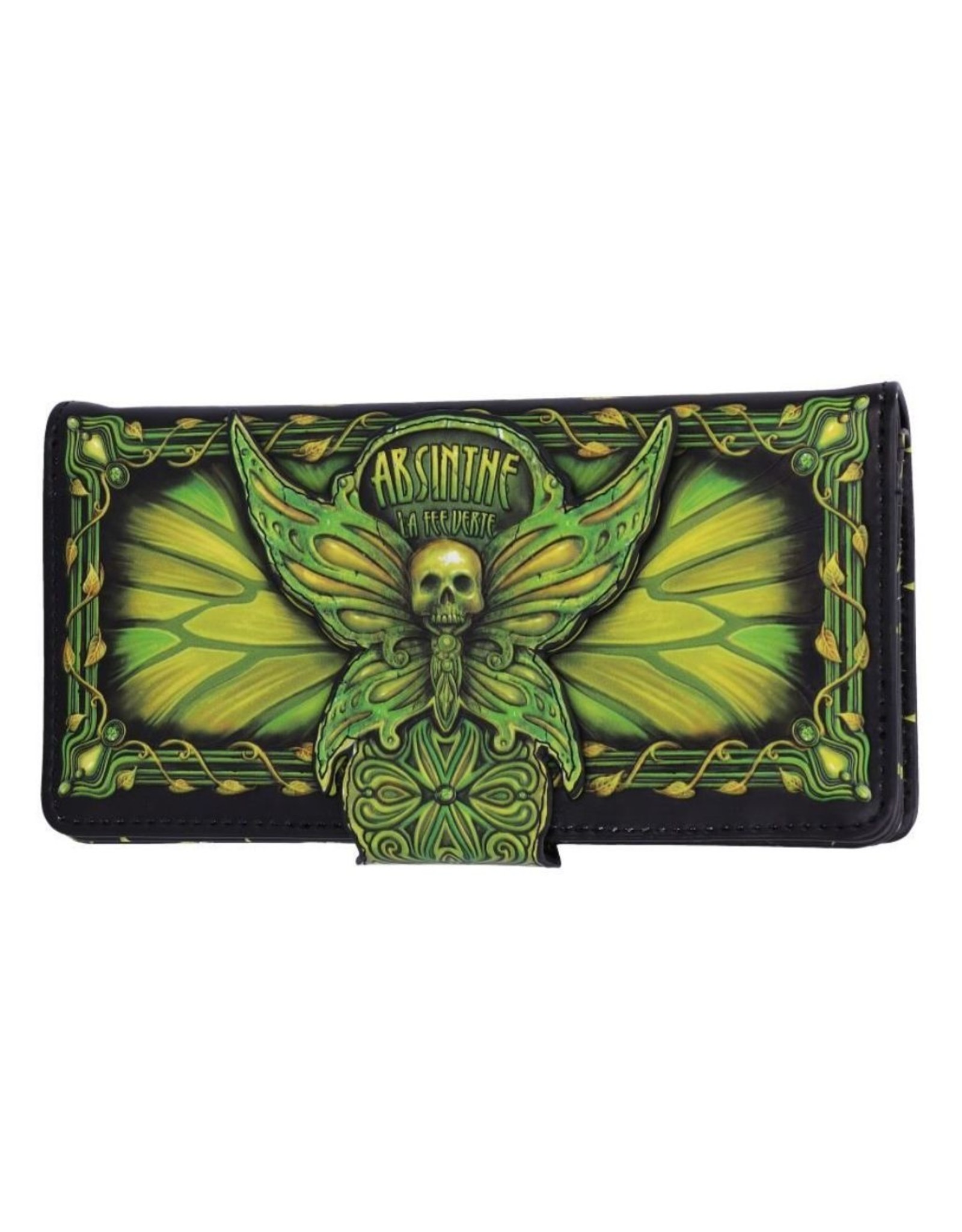 Nemesis Now Gothic wallets and purses - Absinthe La Fee Verte Green Fairy Embossed Purse Nemesis Now