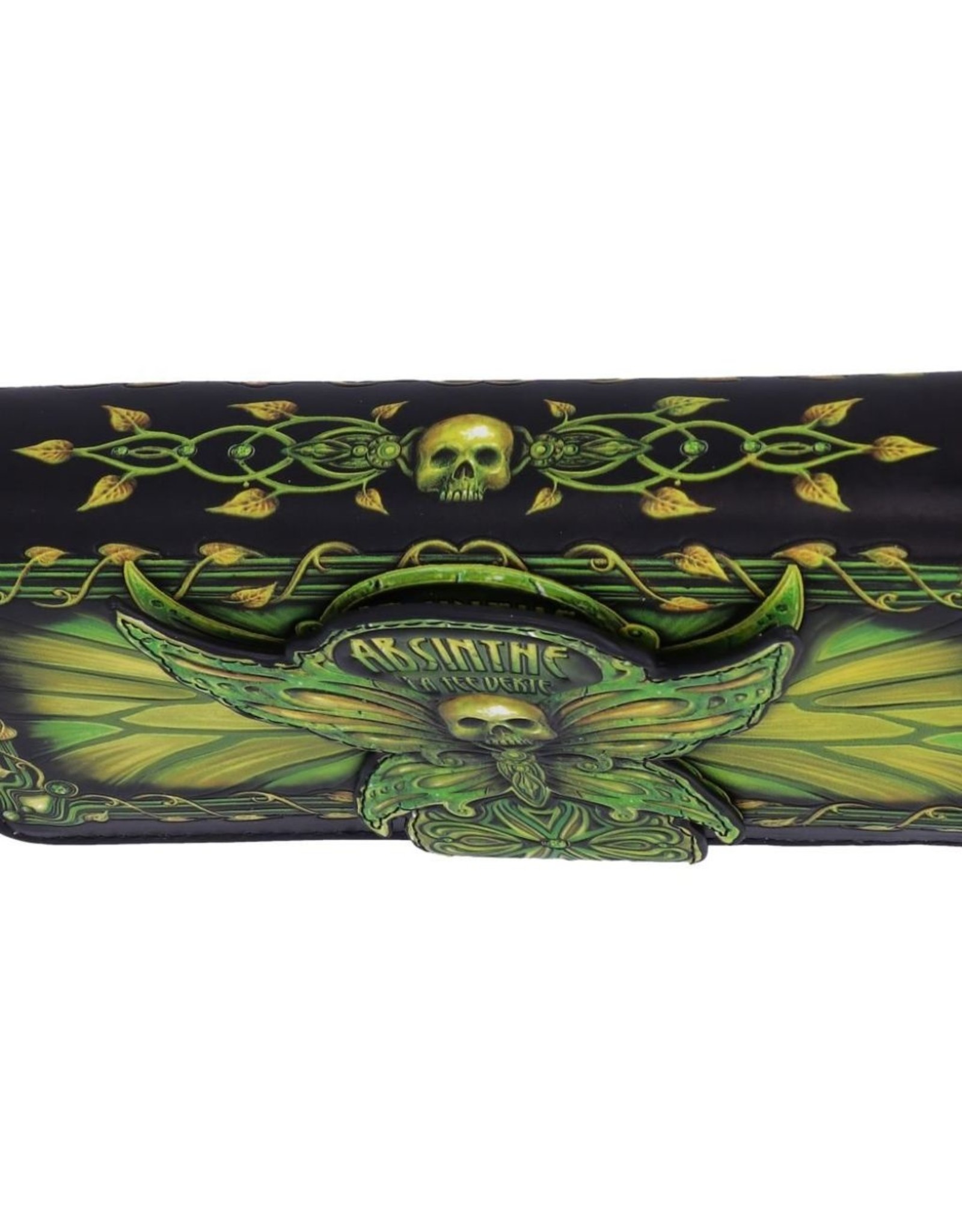 Nemesis Now Gothic wallets and purses - Absinthe La Fee Verte Green Fairy Embossed Purse Nemesis Now