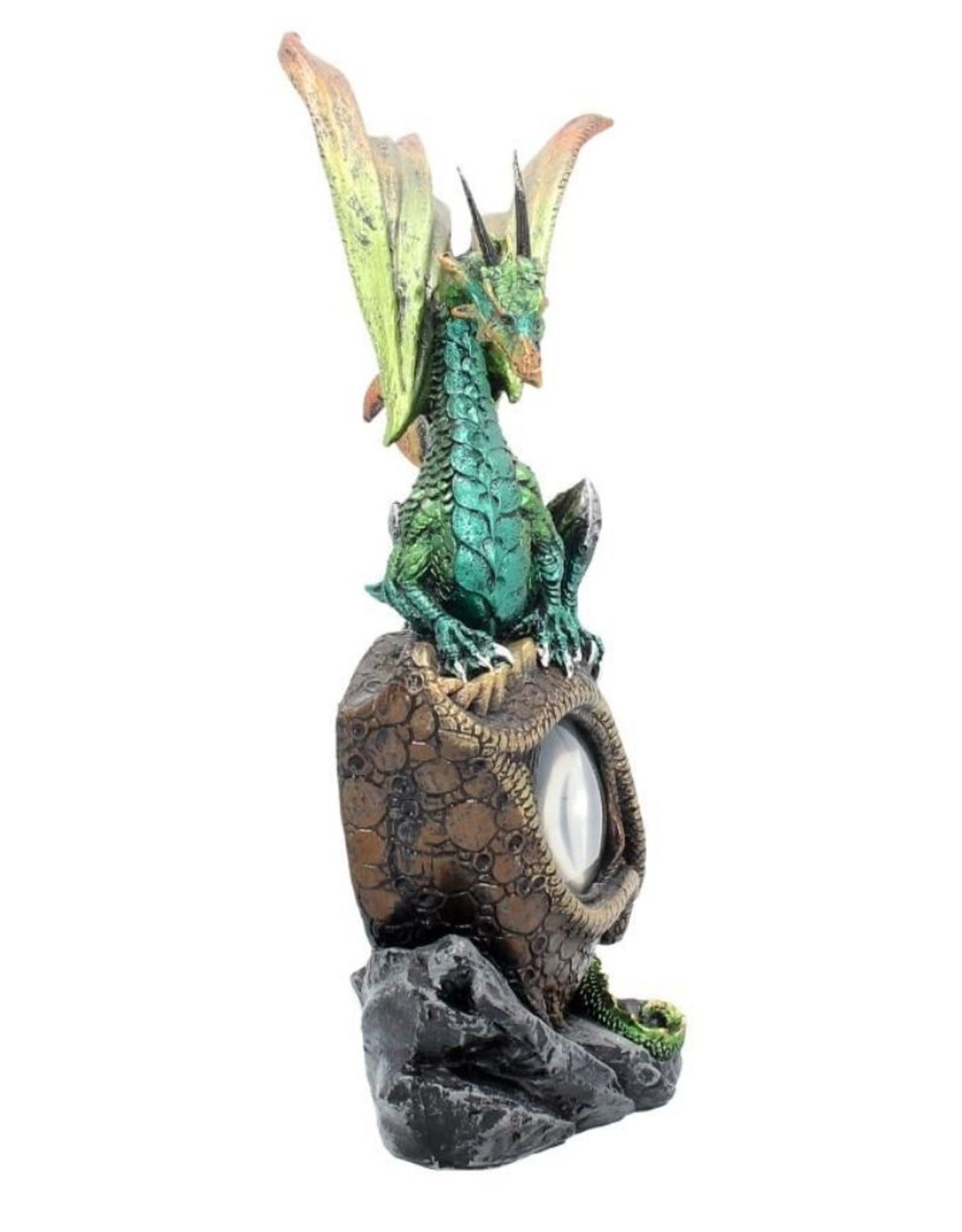 Alator Giftware & Lifestyle -Drakenoog beeld  met LED licht - Eye of the Dragon Groen
