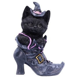 Alator Black Cat with witch hat sitting in Boot Figurine 18.5cm