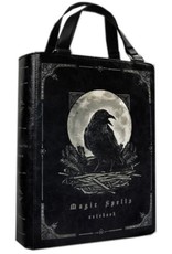 Restyle Gothic tassen Steampunk tassen - Zwarte Gothic Boek Handtas met Raaf  Magic Spells