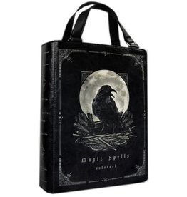 Restyle Black Gothic Book Handbag, Raven moon Magic Spells