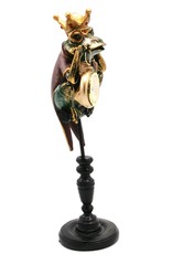 Trukado Giftware Figurines Collectables - Frog King on Plinth with Real clock 37cm