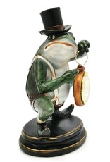 Trukado Giftware & Lifestyle - Frog with Top Hat and Clock figurine 21cm