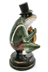 Trukado Giftware & Lifestyle - Frog with Top Hat and Clock figurine 21cm