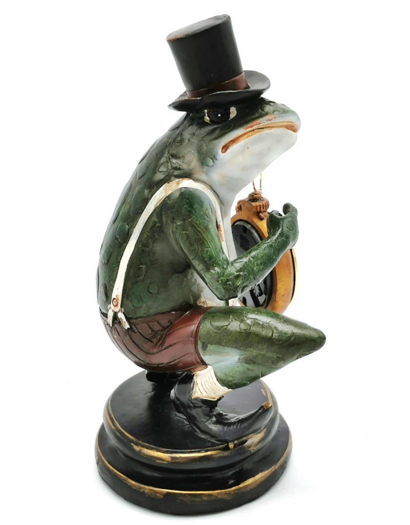 Trukado Giftware & Lifestyle - Frog with Top Hat and Clock figurine 21cm