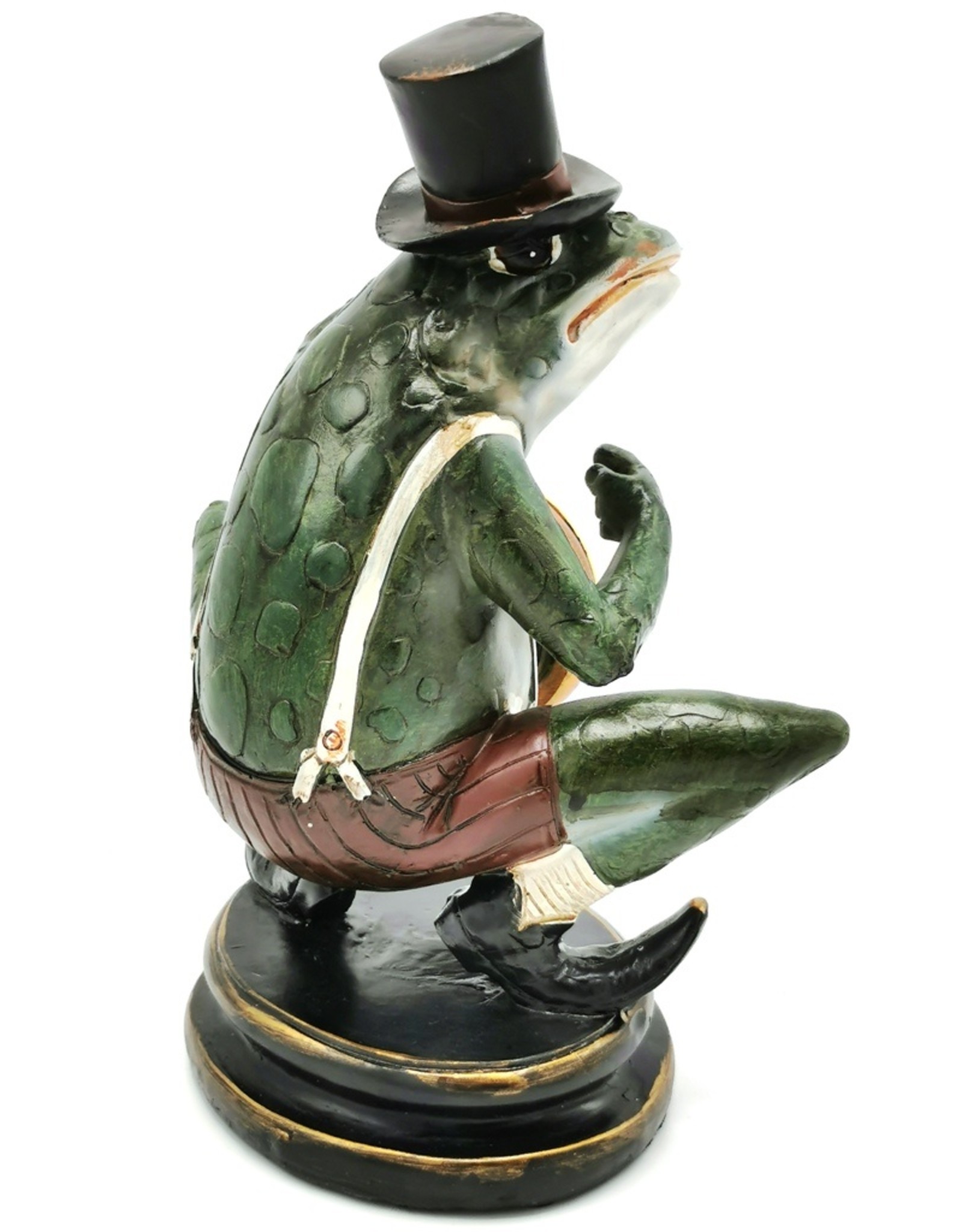 Trukado Giftware & Lifestyle - Frog with Top Hat and Clock figurine 21cm